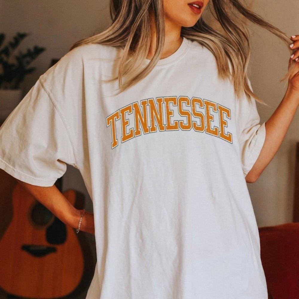 Tennessee Football Shirt, Team Graphic Sports Fan Unisex Cotton Tee